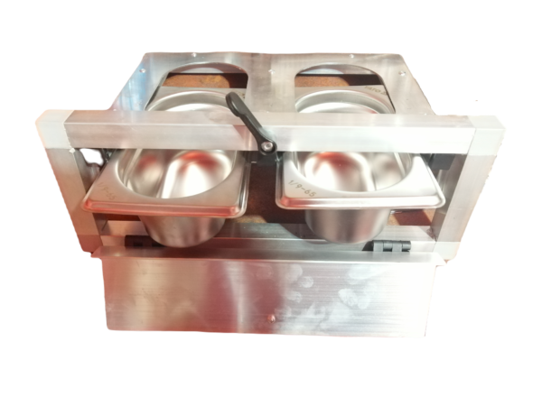 Karmidło wysuwane aluminiowe podwójne  - 600ml KW206 - obrazek 2
